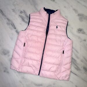 Polo Ralph Lauren Girls P-Layer 2 Reversible Quilted Vest Youth M